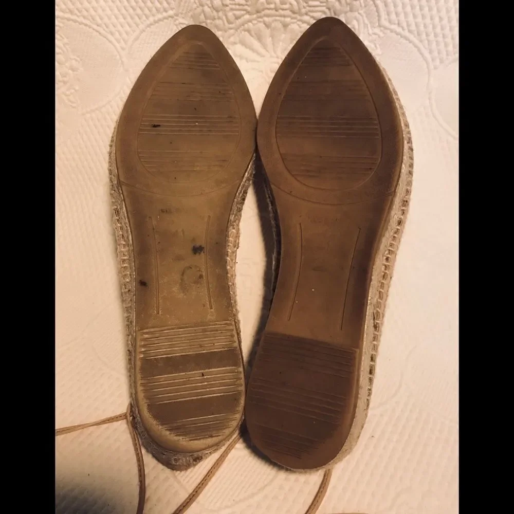 Romena tan suede ankle tie espadrilles
